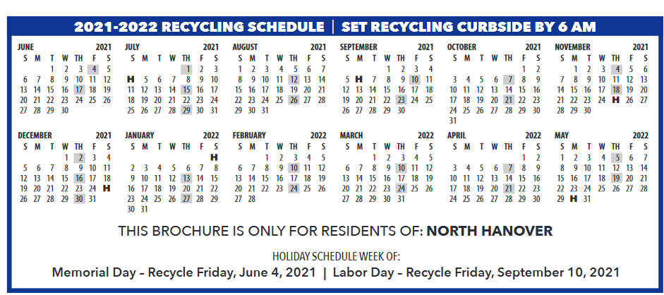 charlottesville recycling schedule 2023 20202021 Recycling Schedule